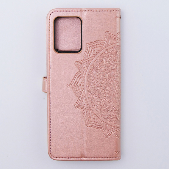 Калъф с капак за Motorola Moto G54 5G, Mandala, розов rose gold