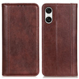 Калъф с капак за Sony Xperia 10 VI, Split Leather, кафяв