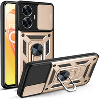 Брониран калъф за Realme C55, CamShield Slide, златен