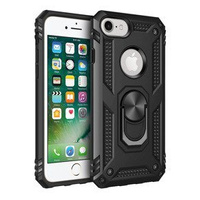 брониран калъф за iPhone 6/6S/7/8/SE 2020/SE 2022, Nox Case Ring, черен