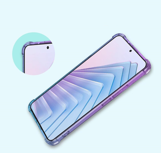 Калъфът Gradient Dropproof за Xiaomi Redmi Note 14 5G, Лилаво / синьо