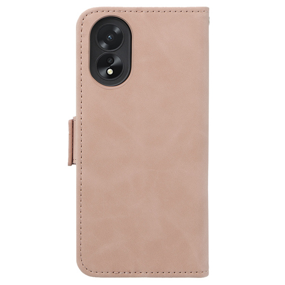 Калъф с капак за Oppo A58 4G, Card Slot, розов