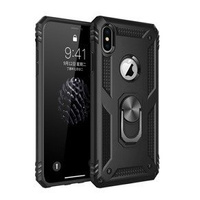 брониран калъф за iPhone XR, Nox Case Ring, черен