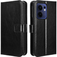 Калъф с капак за Oppo Reno 13F / Oppo Reno 13FS, Crazy Horse Wallet, черен