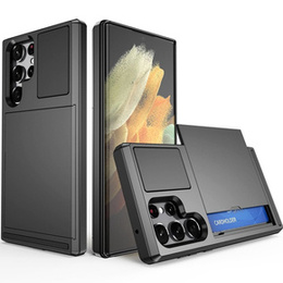 Калъфи за Samsung Galaxy S23 Ultra, Sliding Card Holder, черен
