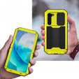 Брониран калъф за Samsung Galaxy S23, R-JUST CamShield Slide, жълт / черен