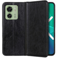 Калъфи за Motorola Edge 40 5G, Wallet Litchi Leather, черен